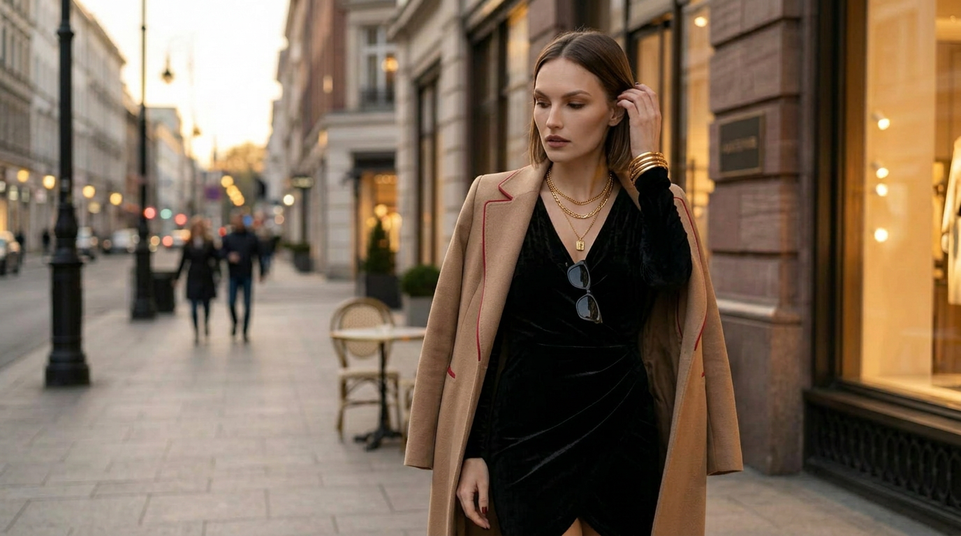 Luxurious vintage style glamour portrait Woman in leopard coat and black dress holding whiskey glasses wearing gold jewelry